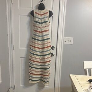 Vici Multicolor Striped Midi Dress